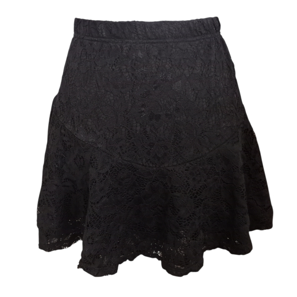 ROMWE Black Lace Skater Skort Sz.2XL EUC.